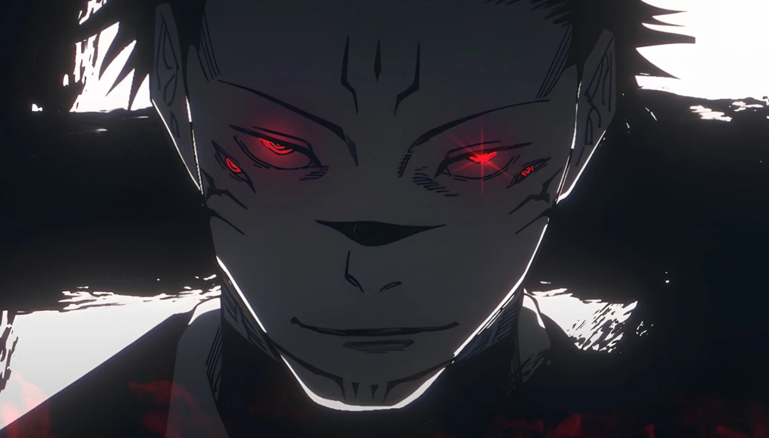 the image shows the appearance of Sukuna In JJK s3